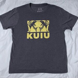 Boys KUIU Dark Blue/Gray T-Shirt with Yellow Logo